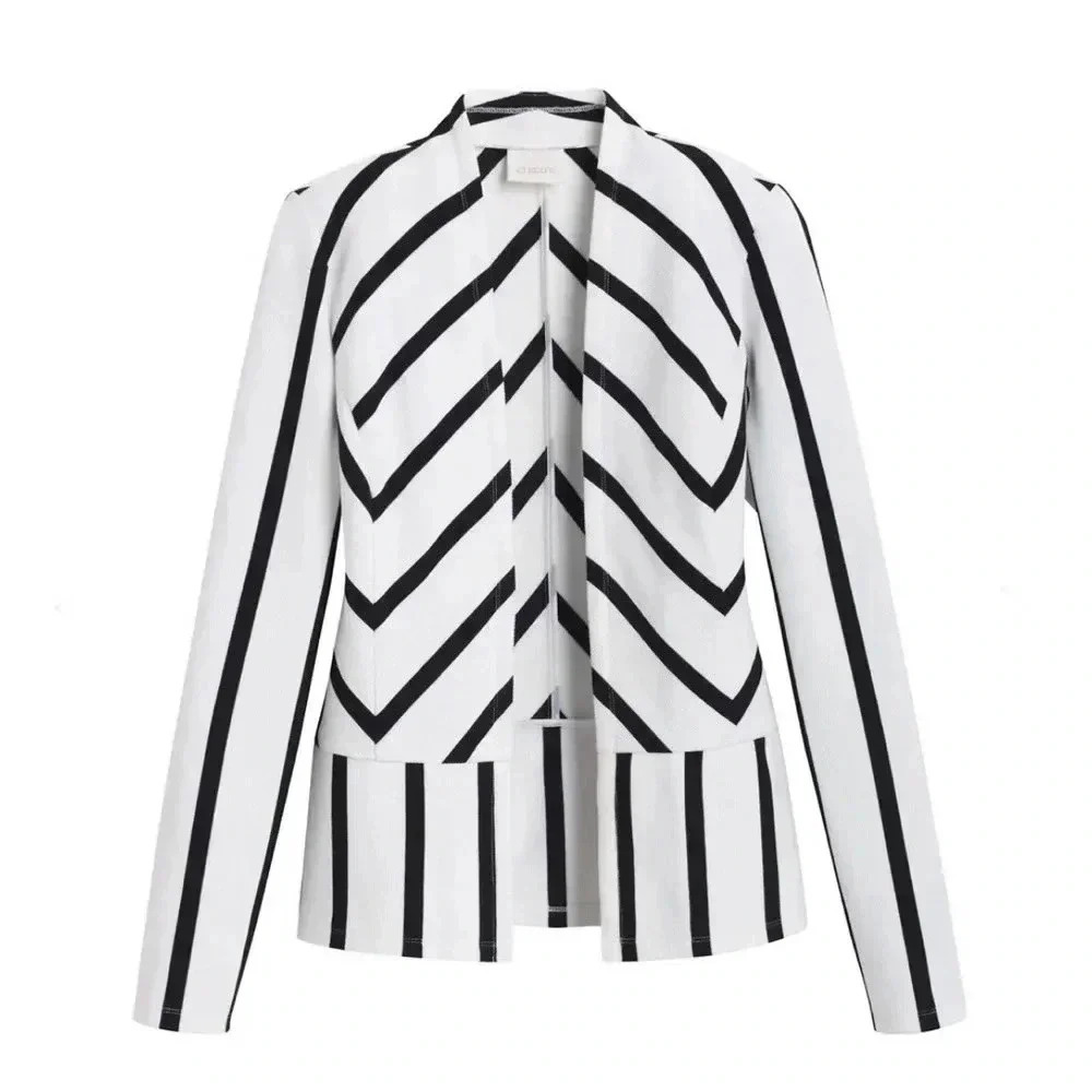 Chico’s Stripe Ottoman Jacket - Picture 8 of 9